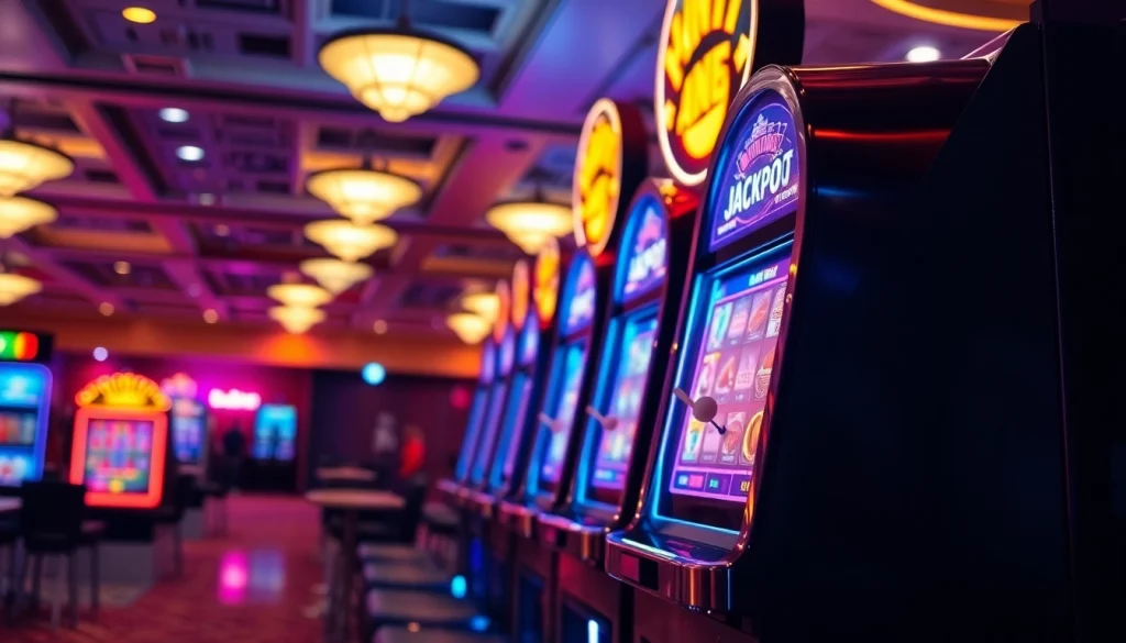 Watch a player enjoy a thrilling moment at a slot online machine that just hit the jackpot.