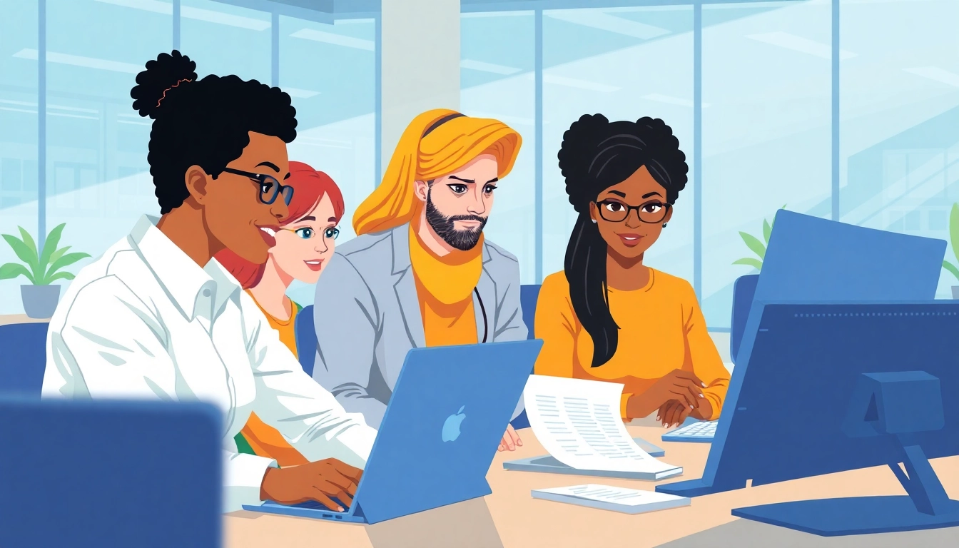 Streamline your weekly payroll process with a dedicated team efficiently managing tasks in the office.