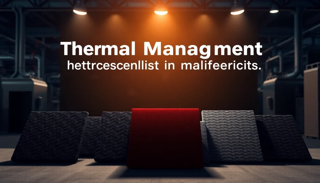 Showcasing thermal management materials with various textures for efficient heat dissipation in electronics.