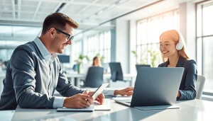Visualize Agentic Human AI systems enhancing teamwork in modern office environments.